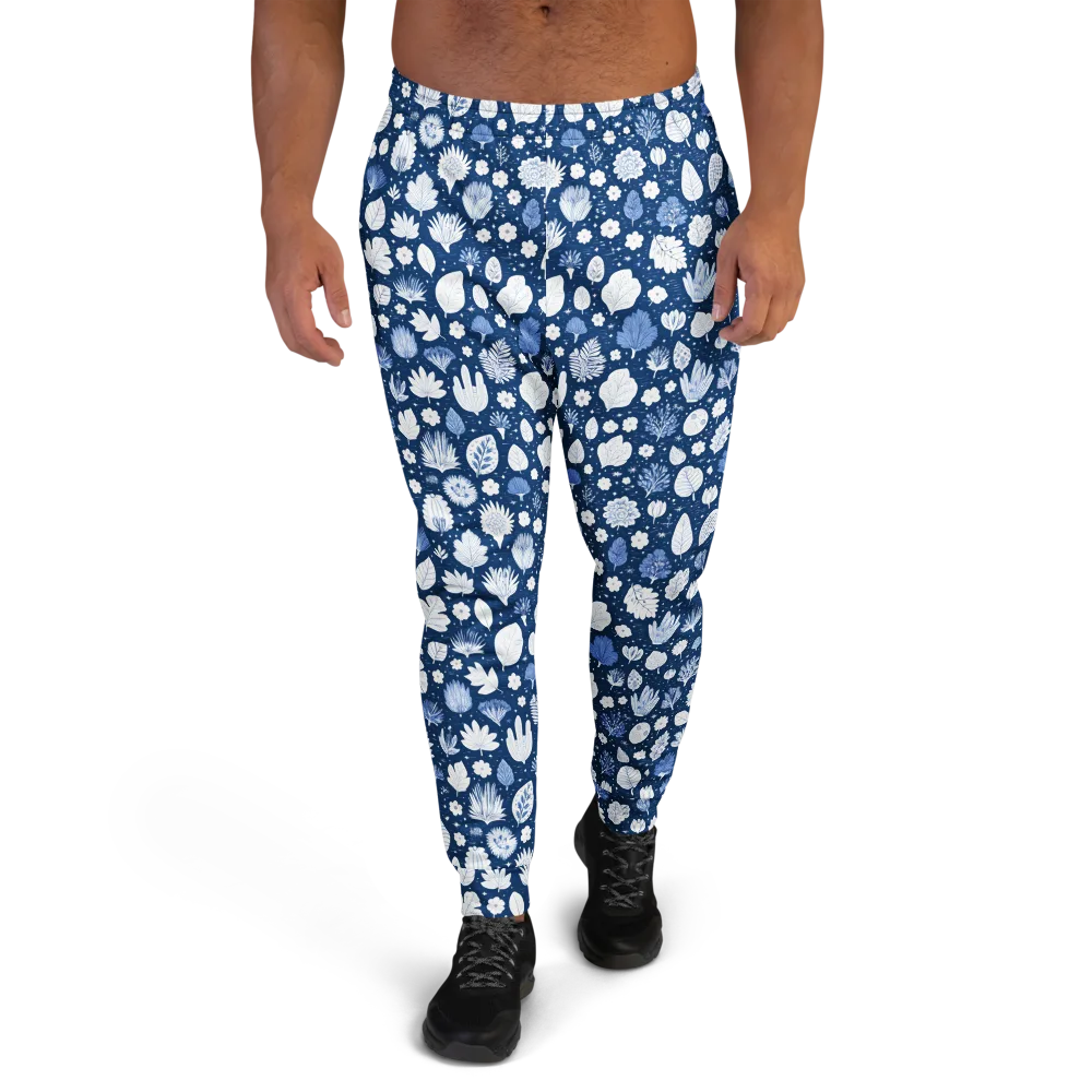 Indigo Herbarium on Men's Joggers — Front