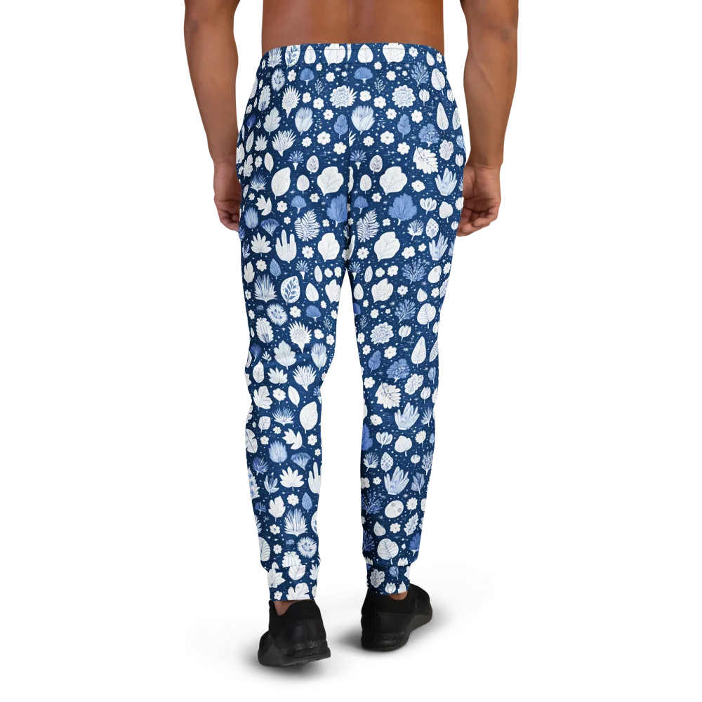Indigo Herbarium on Men's Joggers — Back