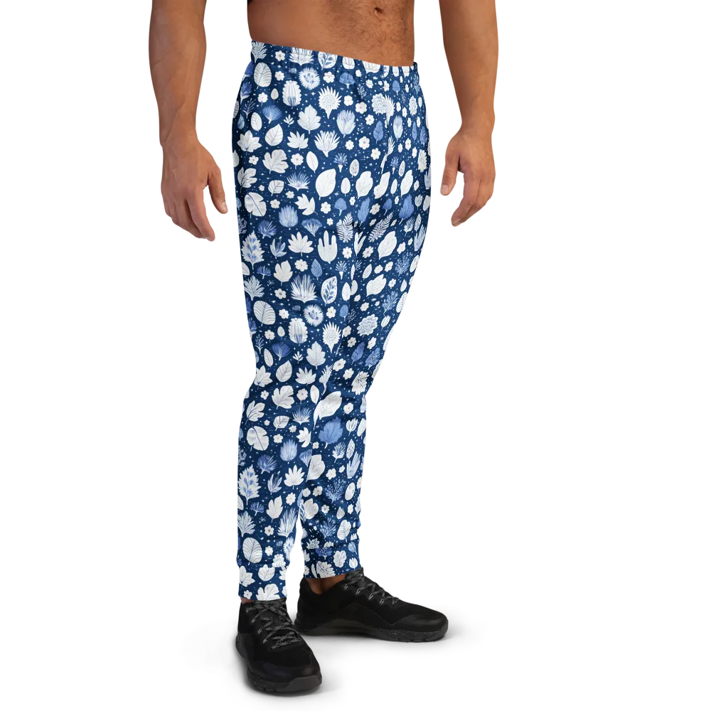 Indigo Herbarium on Men's Joggers — Right