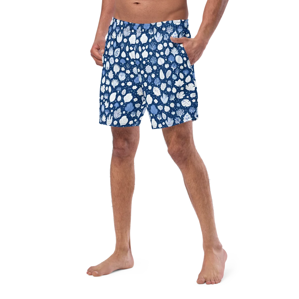 Indigo Herbarium on Swim Trunks — Left Front