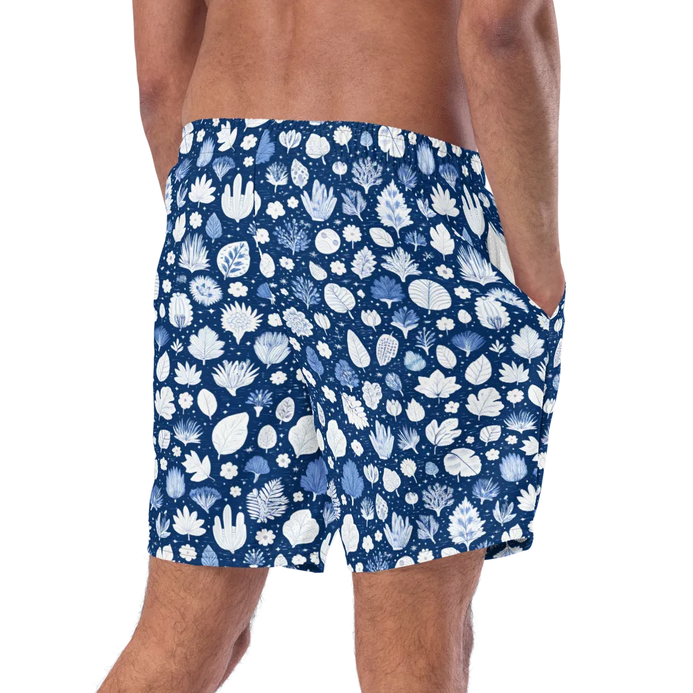 Indigo Herbarium on Swim Trunks — Right Back