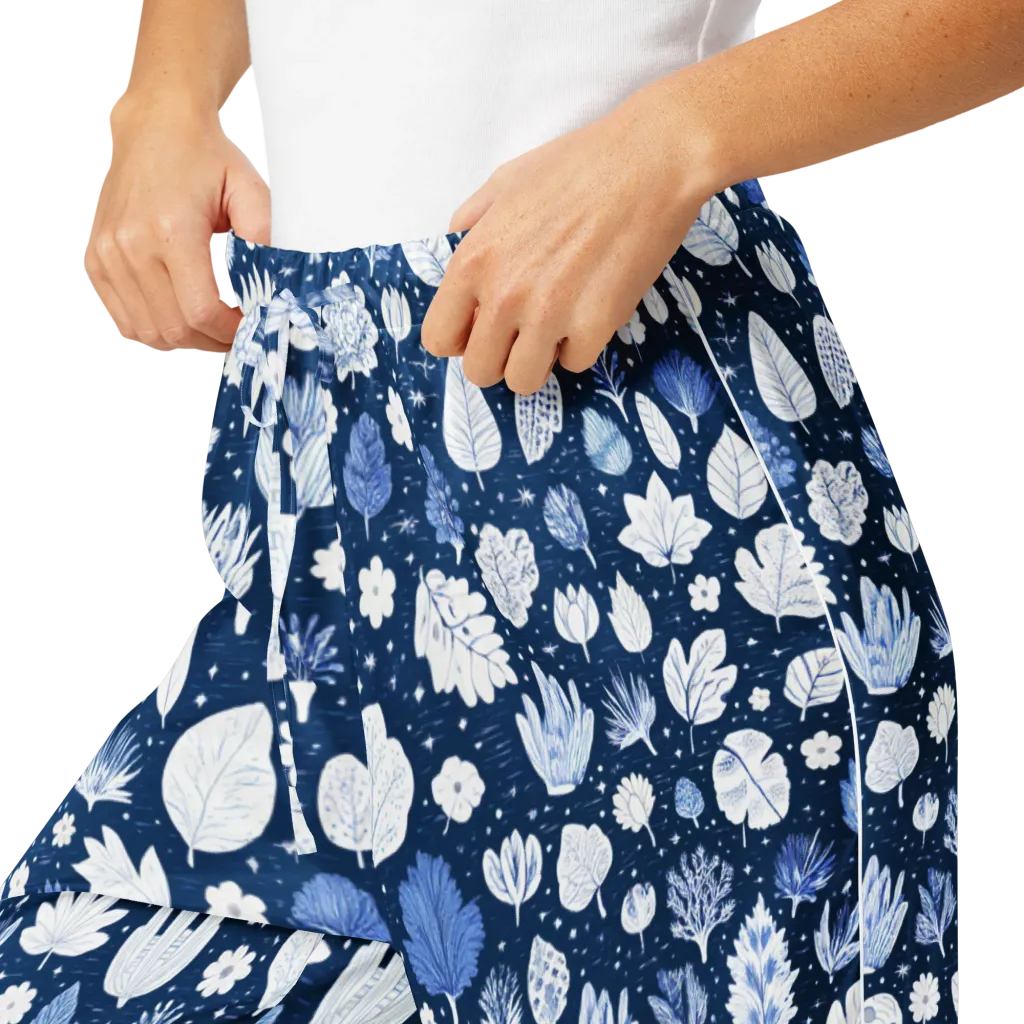 Indigo Herbarium on Women's Pajama Pants — Product details