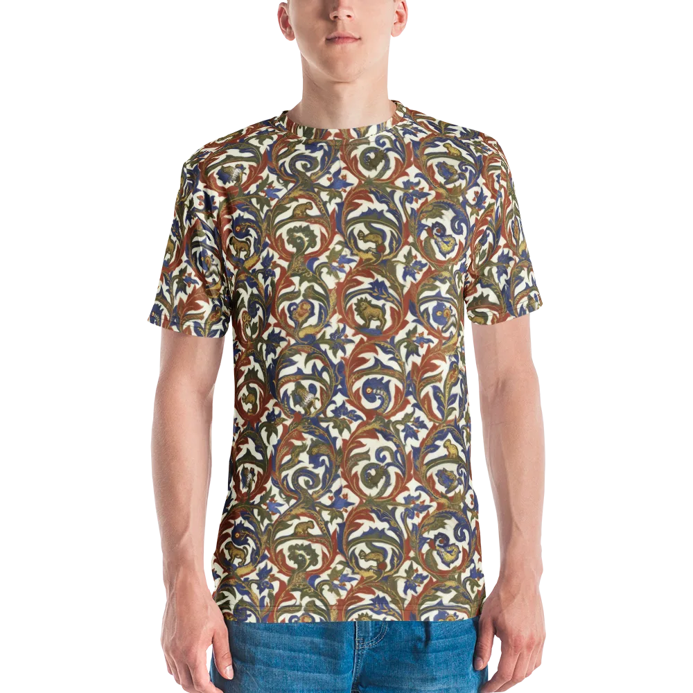 Bestiary Brocade on Men's Crew Neck T-Shirt — Front