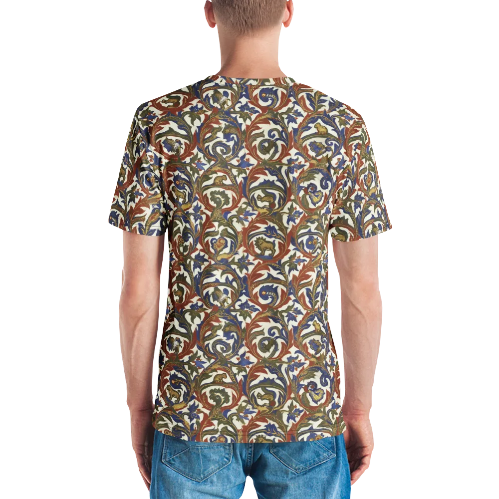 Bestiary Brocade on Men's Crew Neck T-Shirt — Back