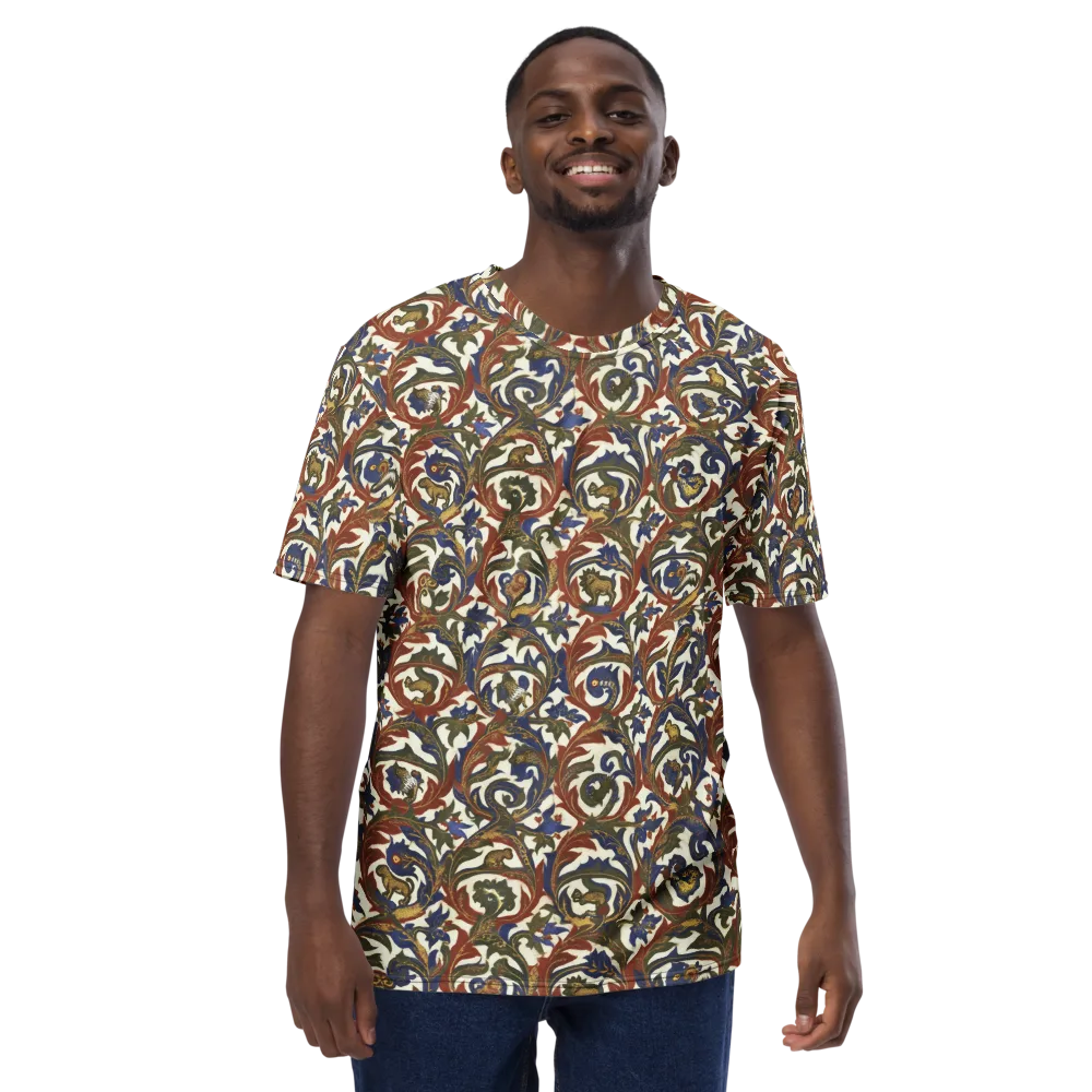 Bestiary Brocade on Men's Crew Neck T-Shirt — Front