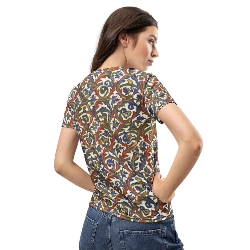 Bestiary Brocade on Women's Crew Neck T-Shirt — Back
