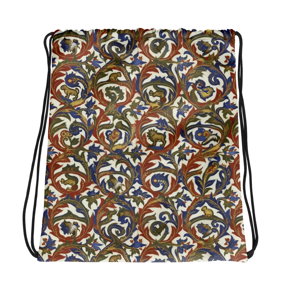 Bestiary Brocade on Drawstring Bag — Photo