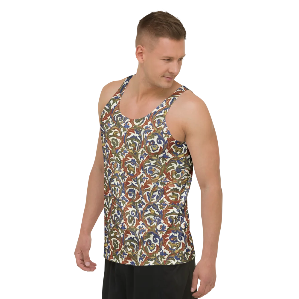 Bestiary Brocade on Men's Tank Top — Left Front