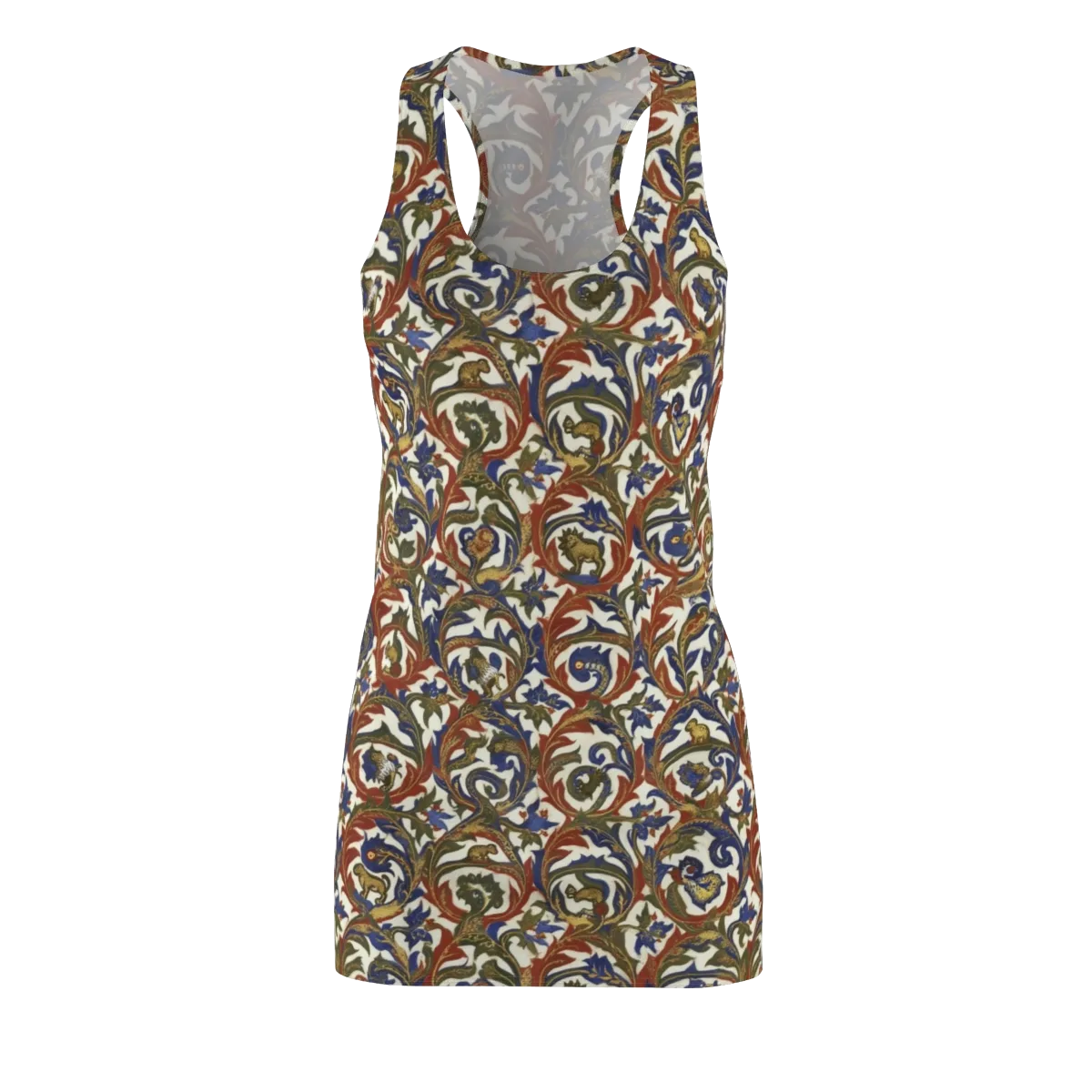 Bestiary Brocade on Racerback Dress — Front