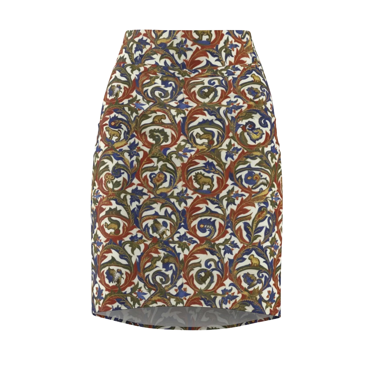 Bestiary Brocade on Pencil Skirt — Front