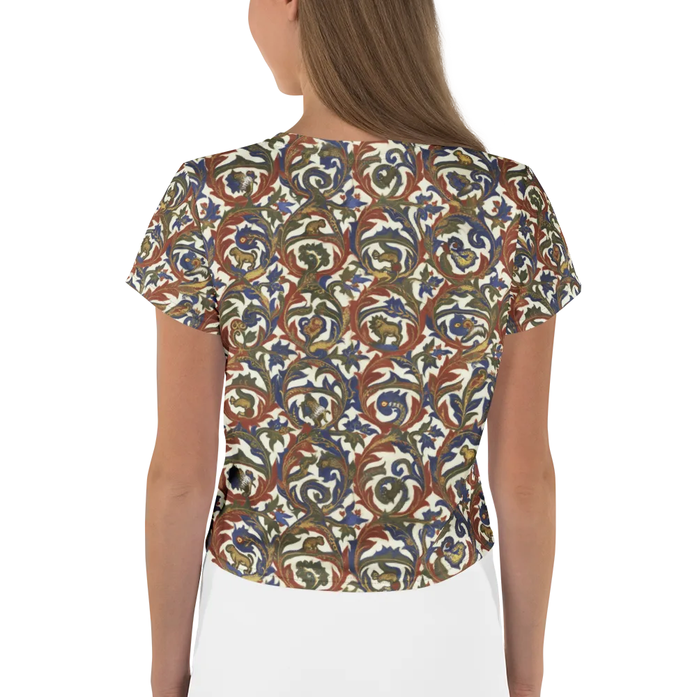 Bestiary Brocade on Crop Tee — Back