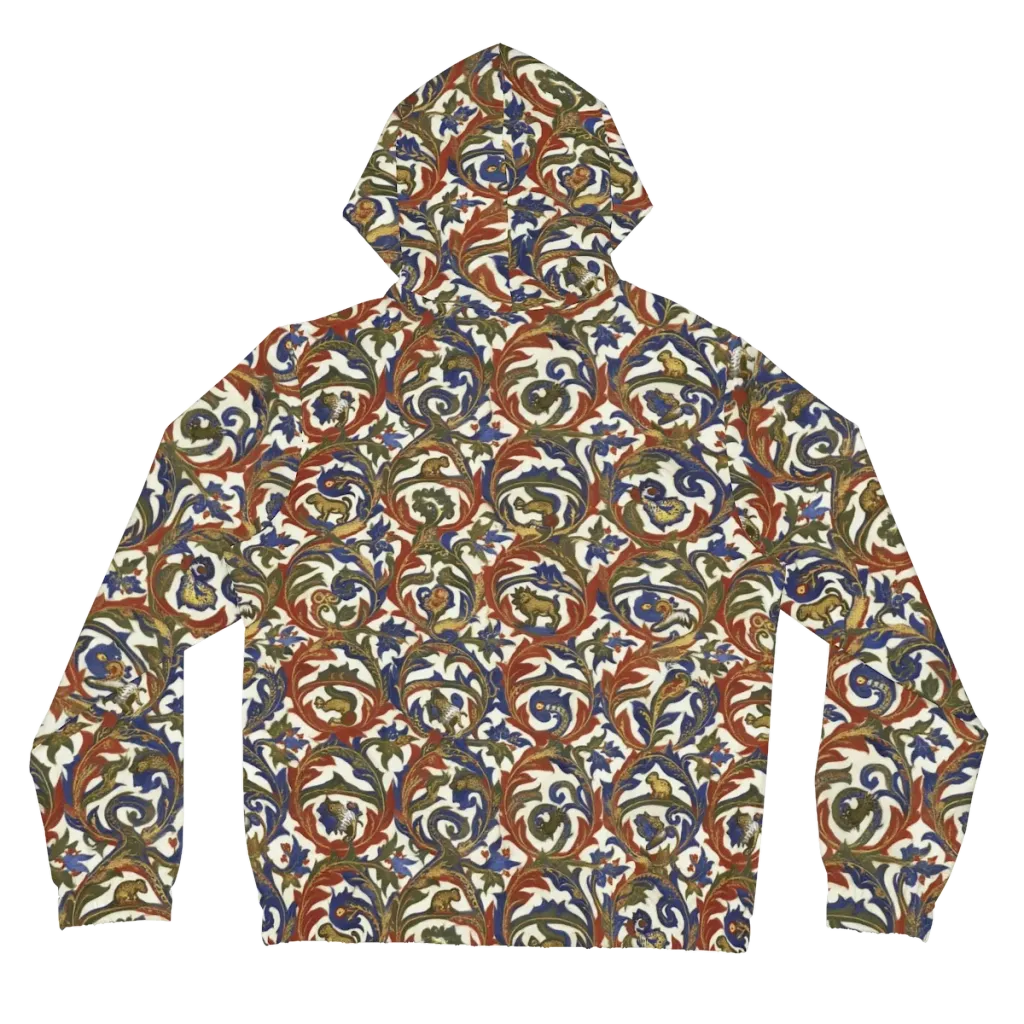 Bestiary Brocade on Women's Full-Zip Hoodie — Back