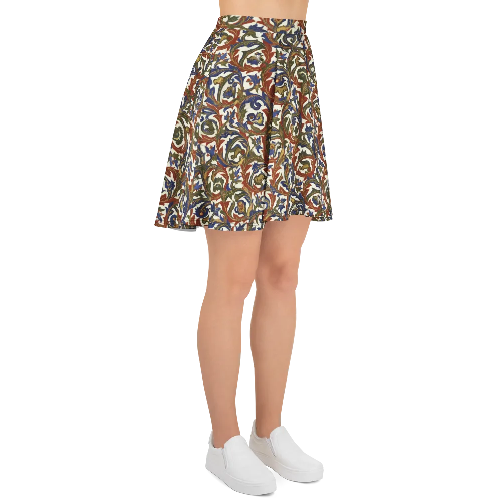 Bestiary Brocade on Skater Skirt — Right