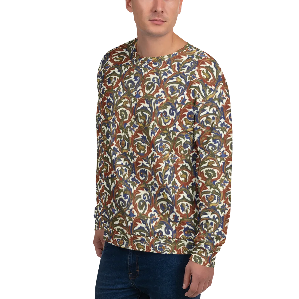 Bestiary Brocade on Sweatshirt — Left Front