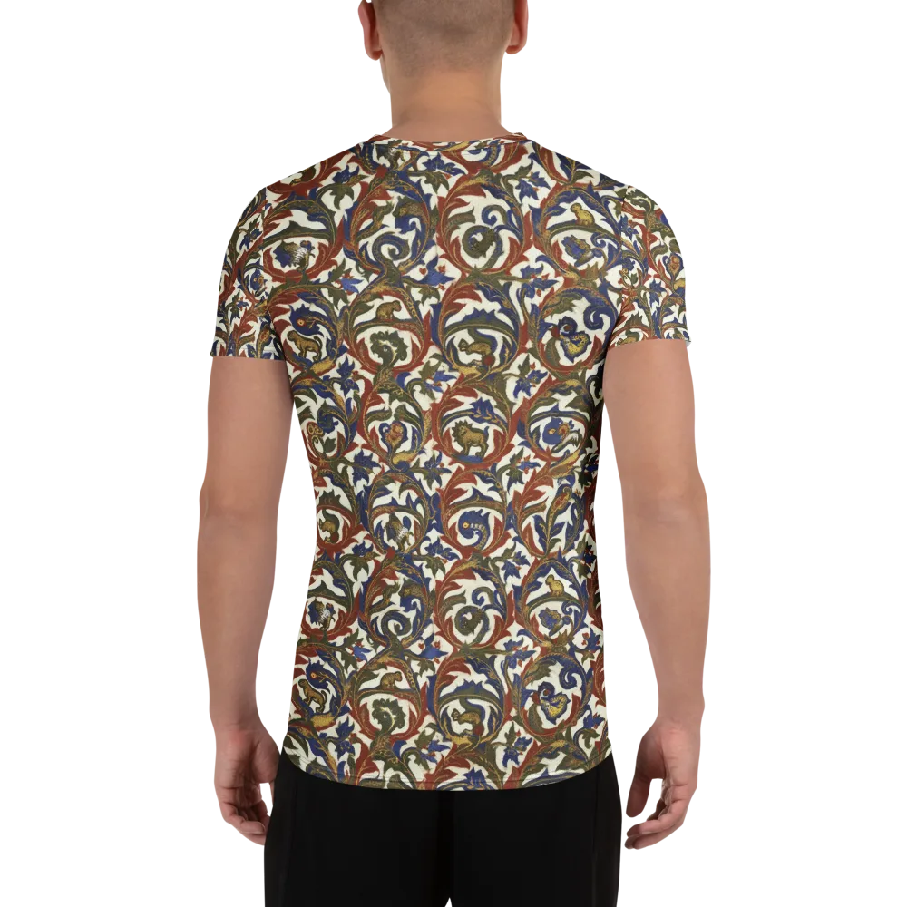 Bestiary Brocade on Men's Athletic T-Shirt — Back
