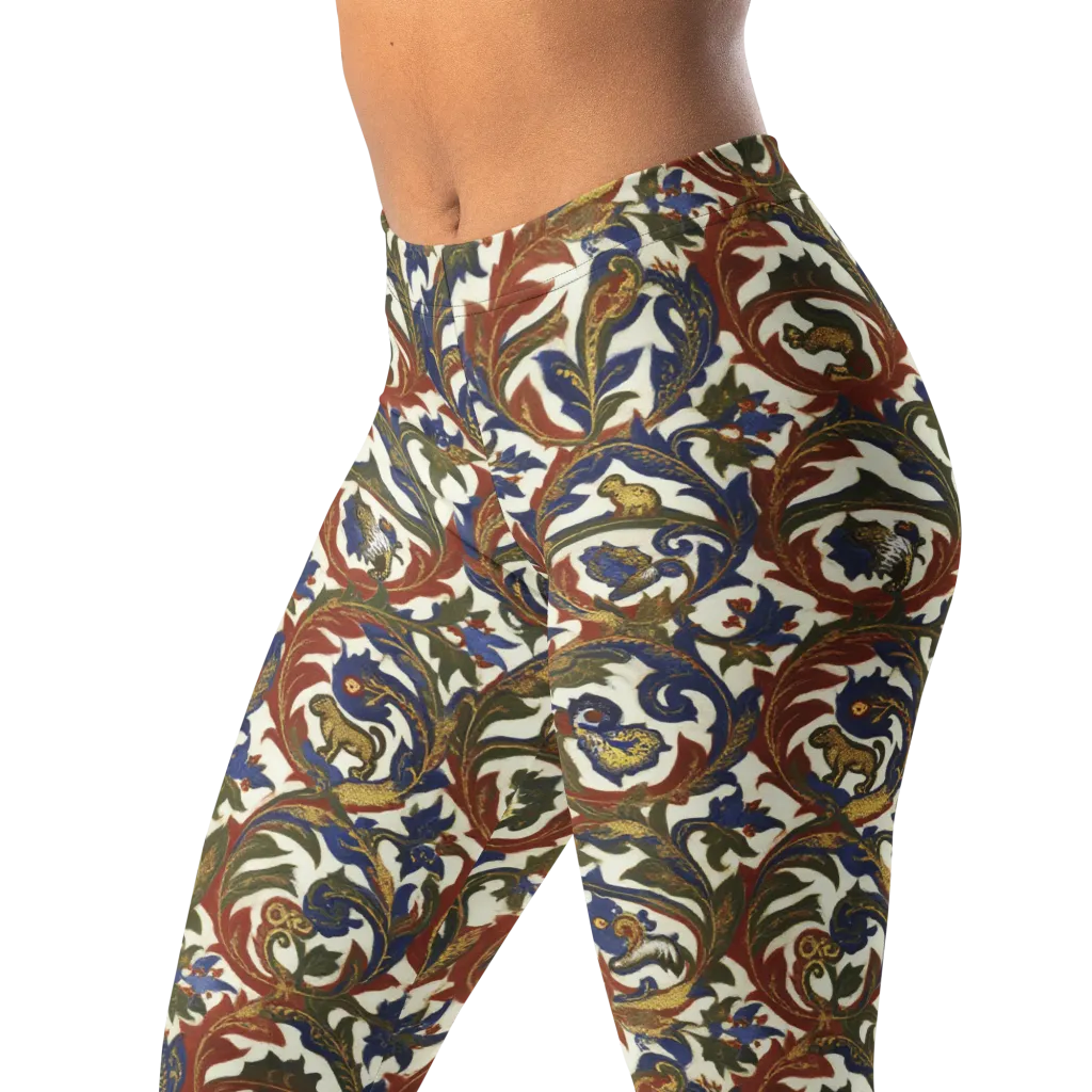 Bestiary Brocade on Leggings — Left Front