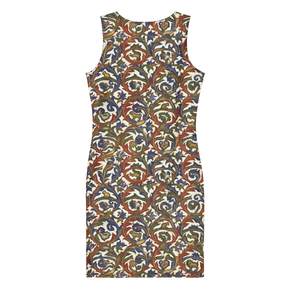 Bestiary Brocade on Bodycon Dress — Back
