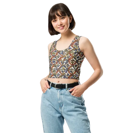 Bestiary Brocade on a Crop Top