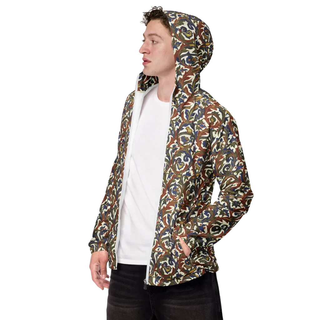 Bestiary Brocade on Men's Windbreaker — Left Front