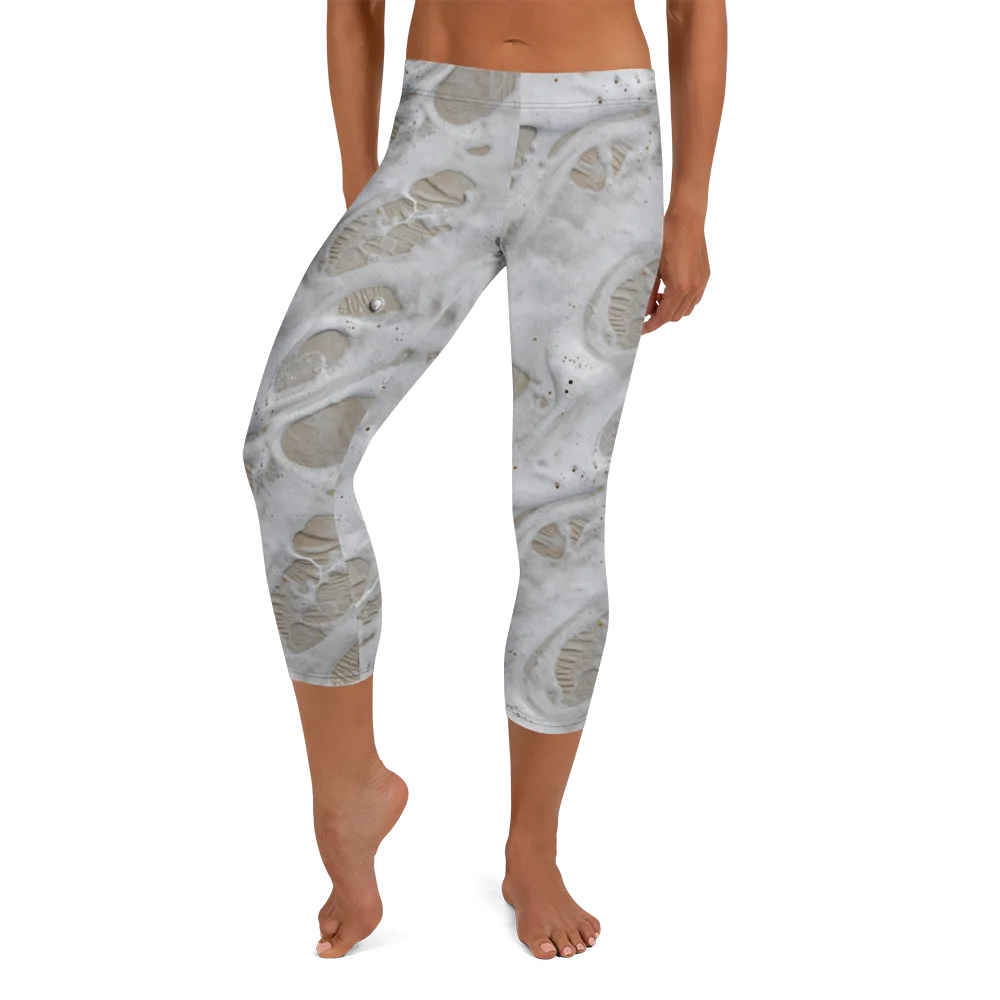 Moonstone Foam on Capri Leggings — Front