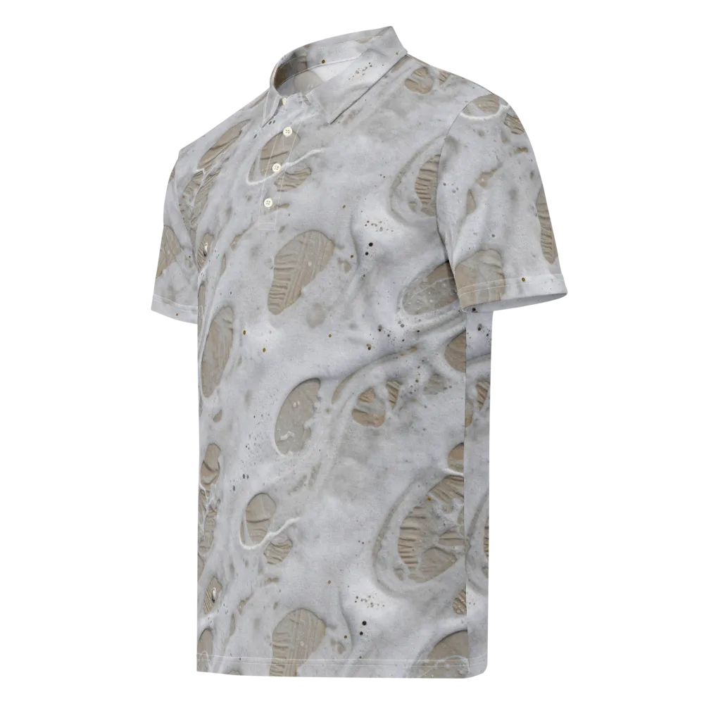 Moonstone Foam on Men's Slim Fit Polo Shirt — Left Front
