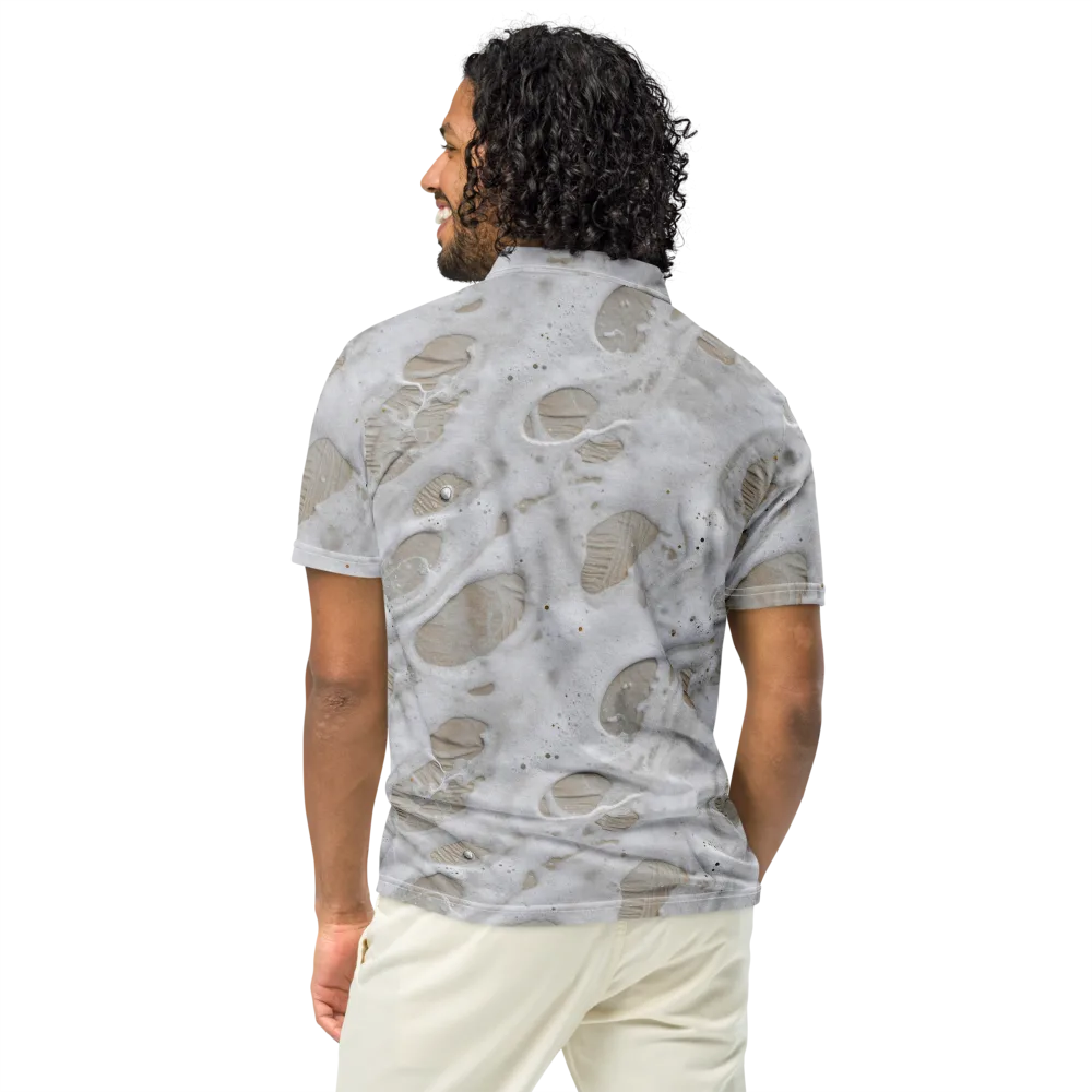 Moonstone Foam on Men's Slim Fit Polo Shirt — Back