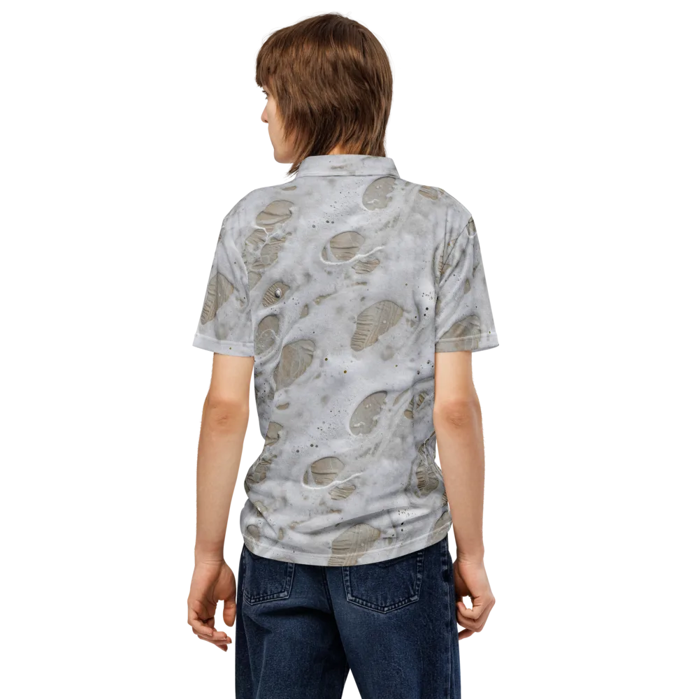 Moonstone Foam on Men's Slim Fit Polo Shirt — Back