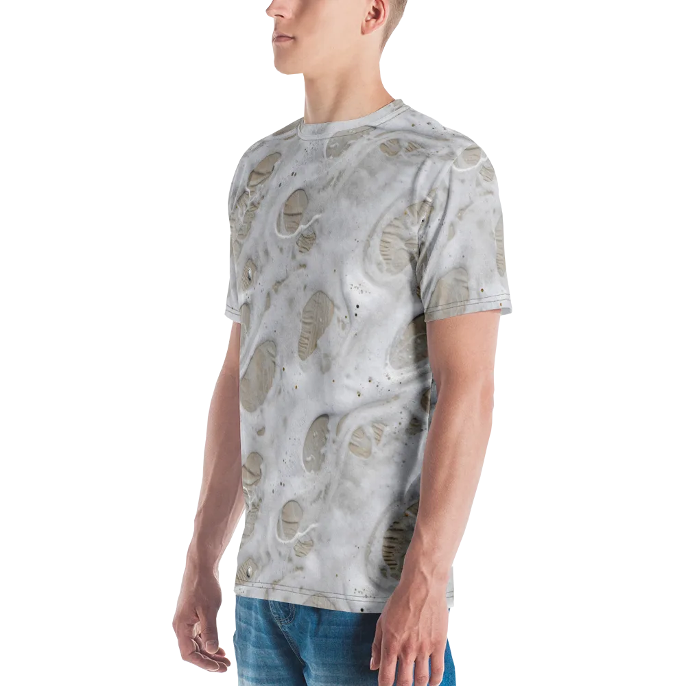 Moonstone Foam on Men's Crew Neck T-Shirt — Left