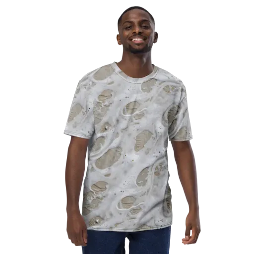 Moonstone Foam on a Men's Crew Neck T-Shirt
