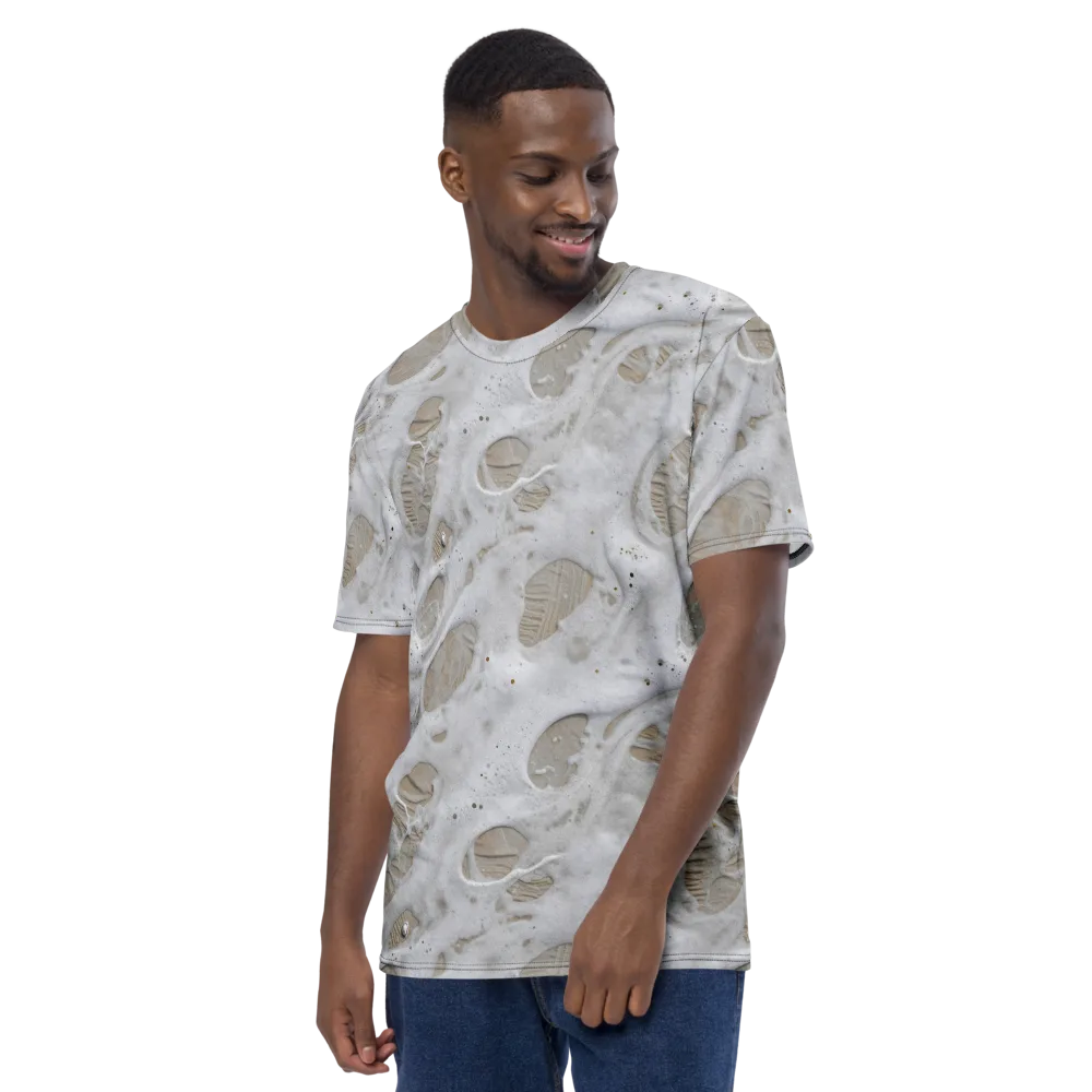 Moonstone Foam on Men's Crew Neck T-Shirt — Left