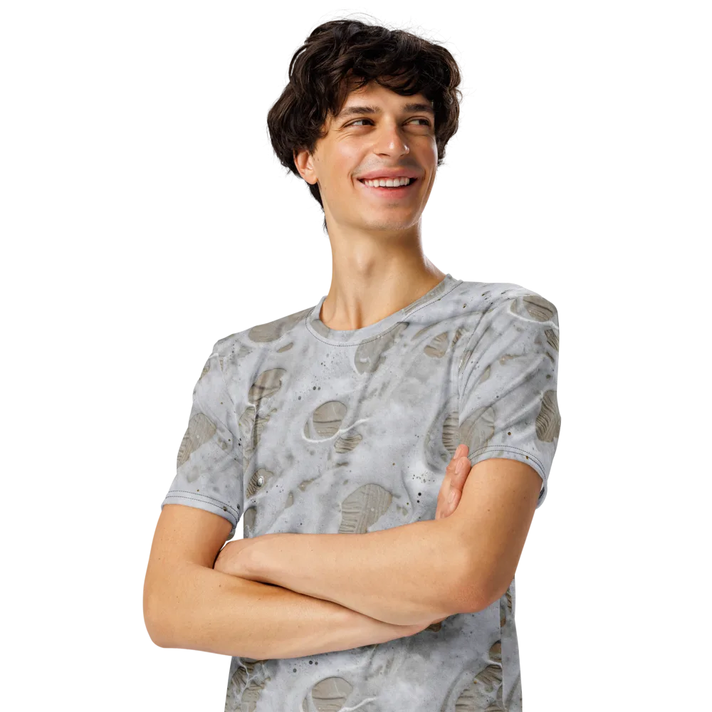 Moonstone Foam on Men's Crew Neck T-Shirt — Left Front