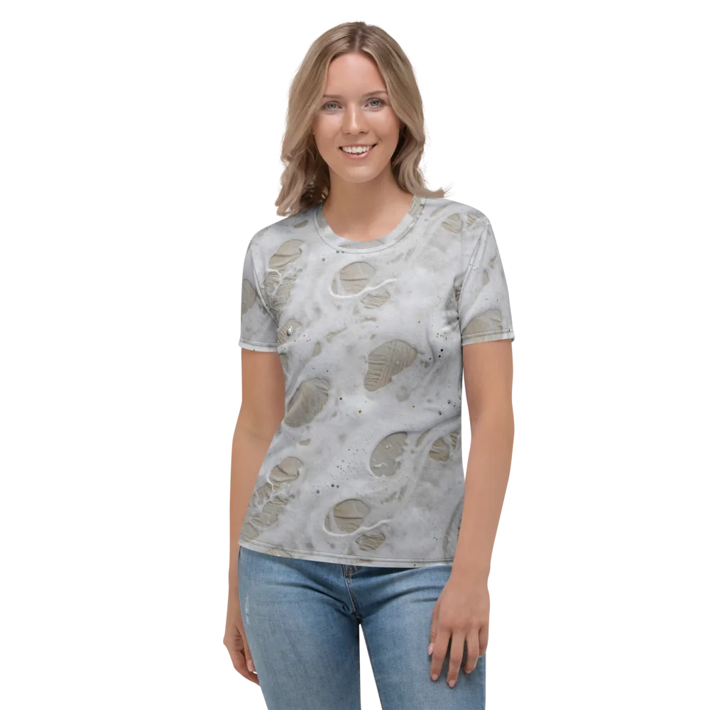Moonstone Foam on Women's Crew Neck T-Shirt — Front