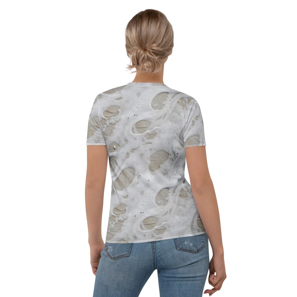 Moonstone Foam on Women's Crew Neck T-Shirt — Back