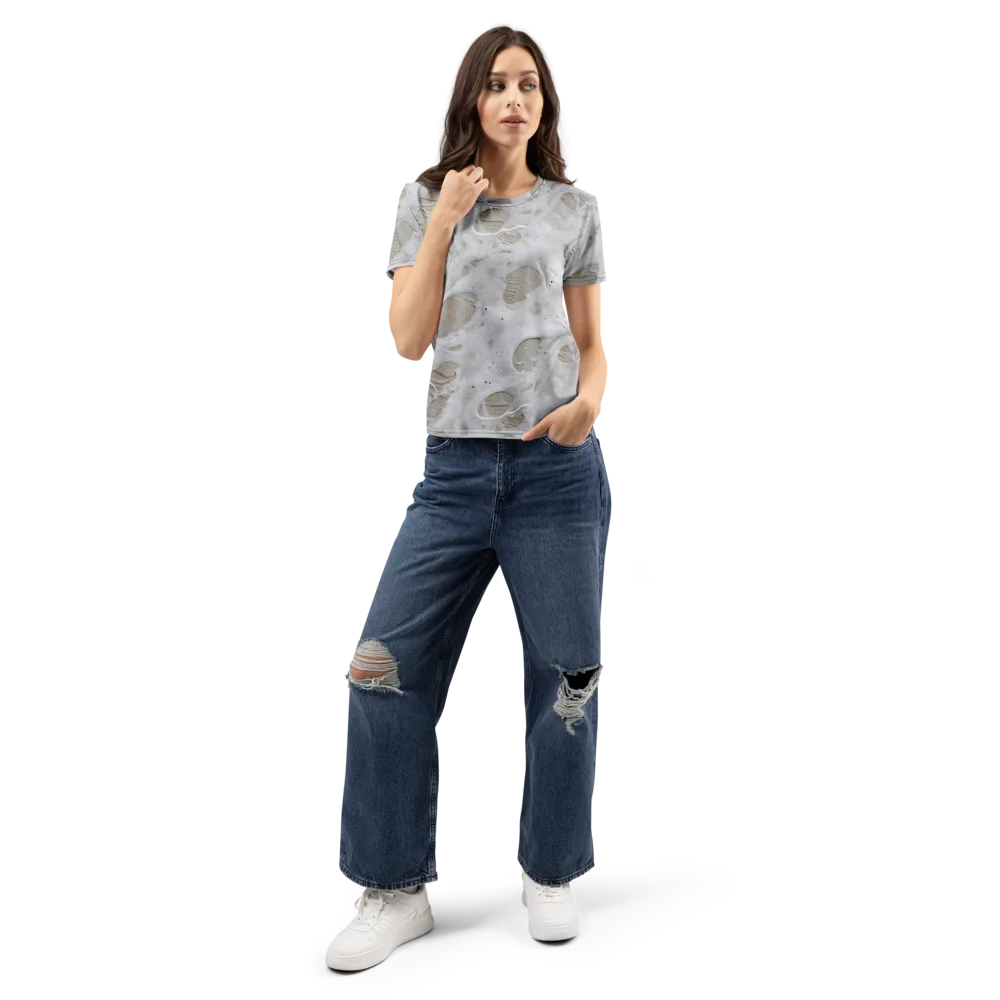Moonstone Foam on Women's Crew Neck T-Shirt — Front
