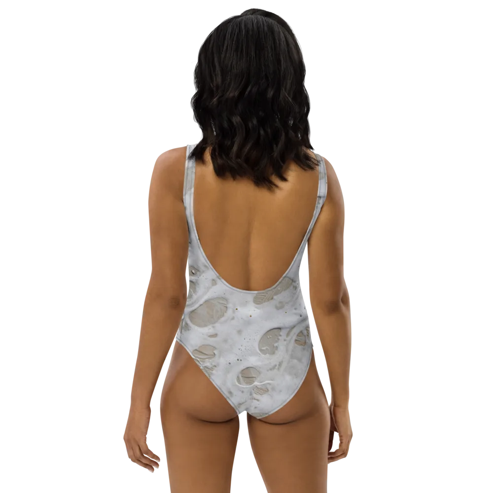 Moonstone Foam on One-Piece Swimsuit — Back