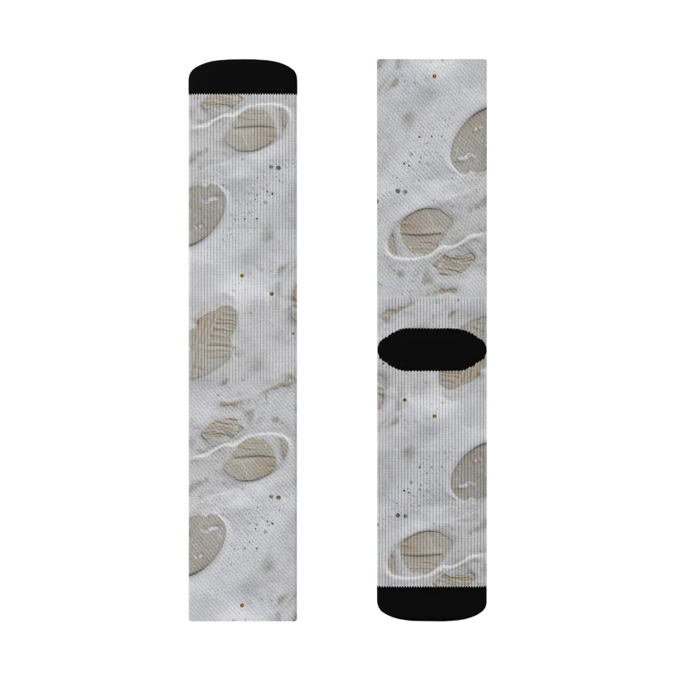 Moonstone Foam on Socks — Right Sock