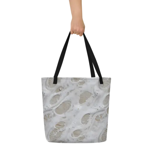 Moonstone Foam on a Large Tote Bag W/ Pocket