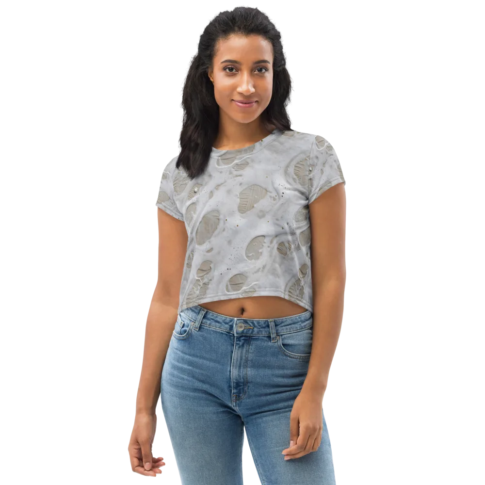 Moonstone Foam on Crop Tee — Front