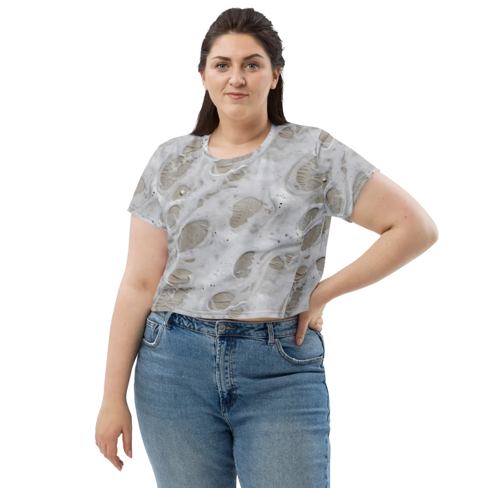Moonstone Foam on Crop Tee — Front