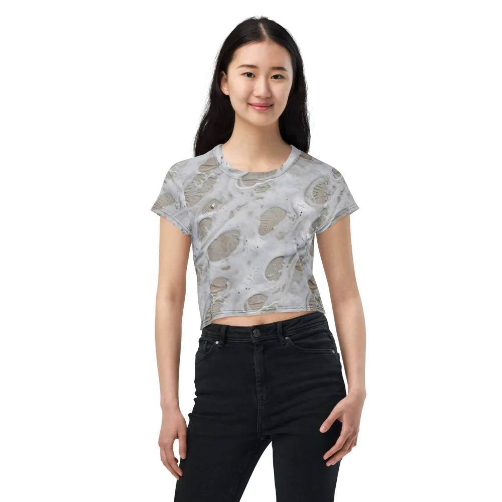 Moonstone Foam on Crop Tee — Front