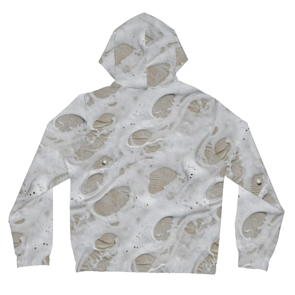 Moonstone Foam on Women's Full-Zip Hoodie — Back