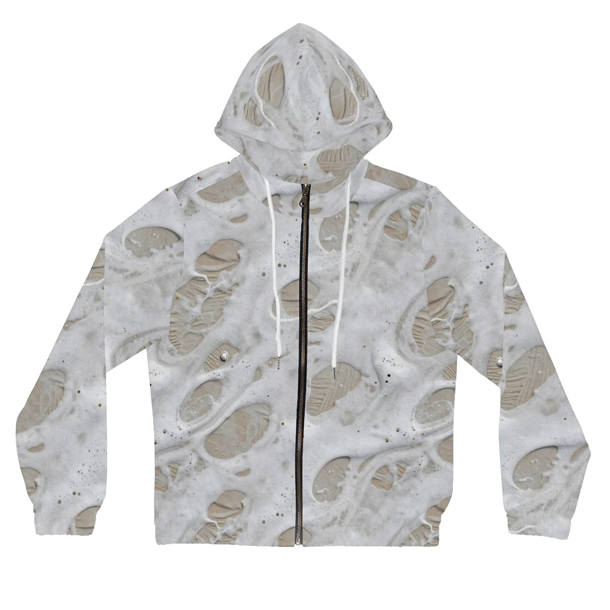 Moonstone Foam on Women's Full-Zip Hoodie — Front