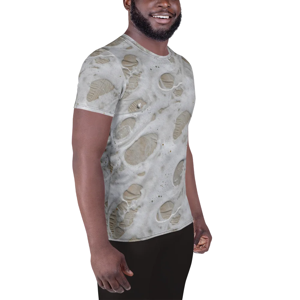 Moonstone Foam on Men's Athletic T-Shirt — Right