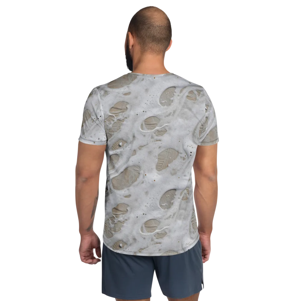 Moonstone Foam on Men's Athletic T-Shirt — Back