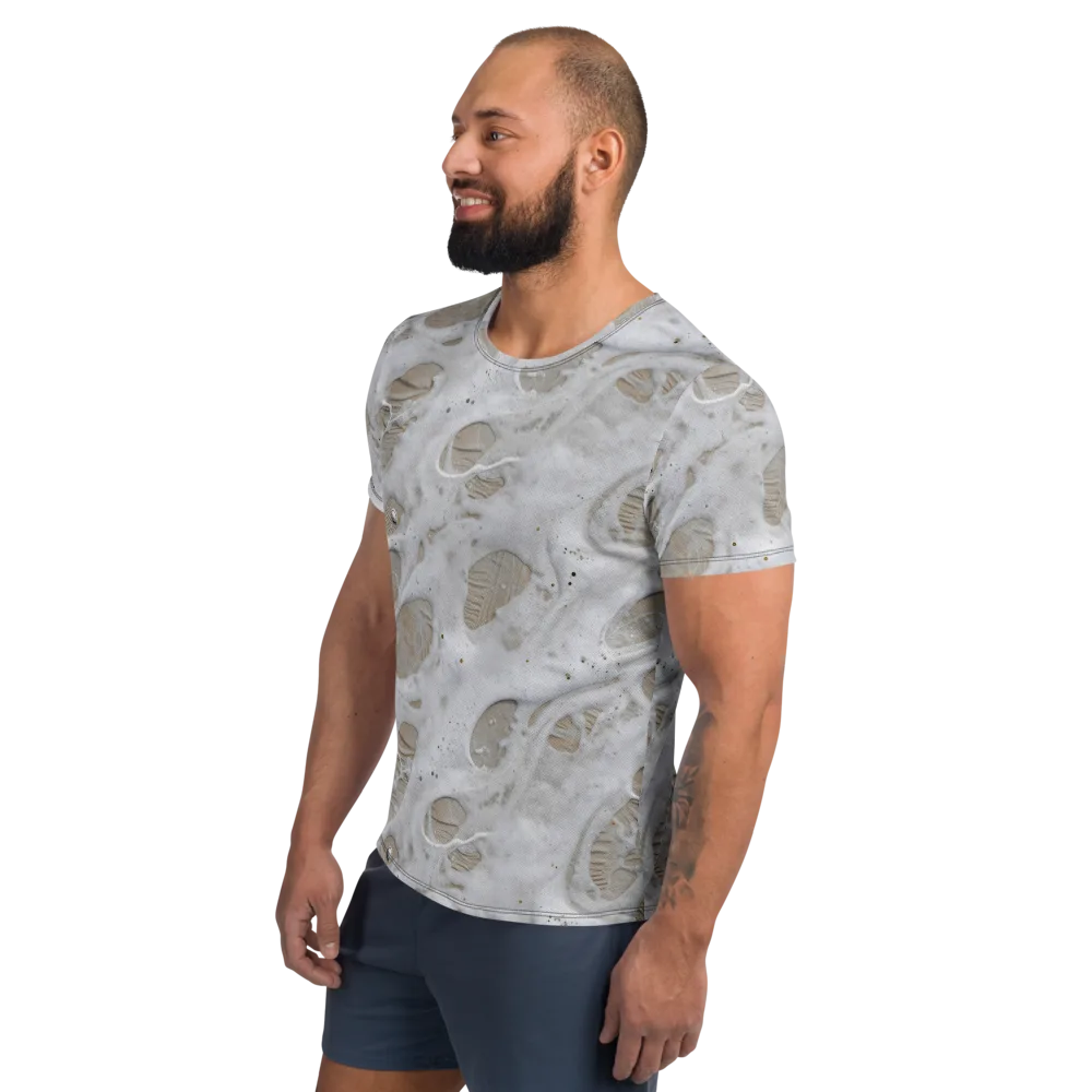 Moonstone Foam on Men's Athletic T-Shirt — Left