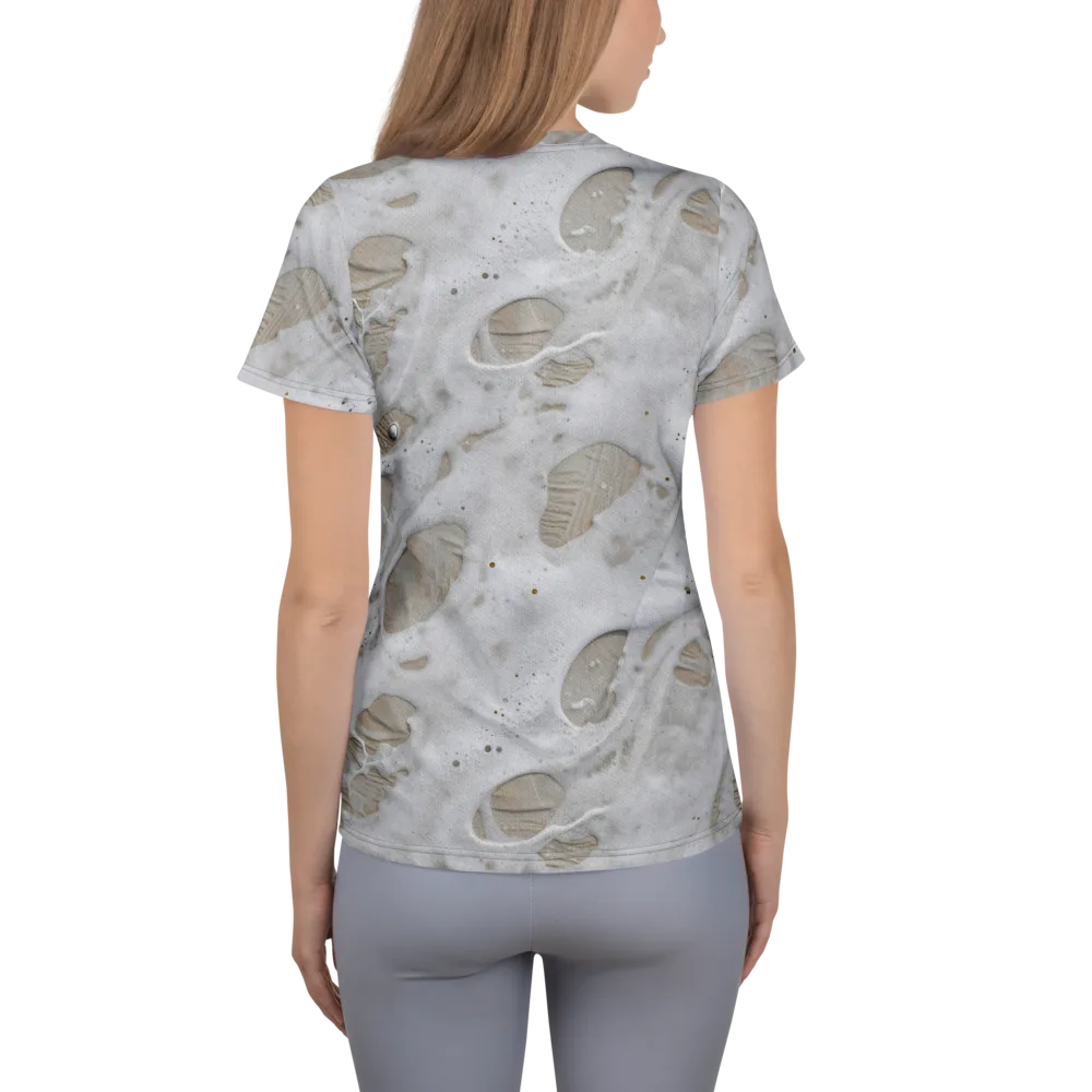 Moonstone Foam on Women's Athletic T-Shirt — Back