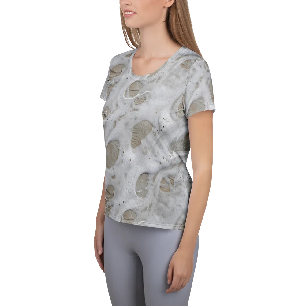 Moonstone Foam on Women's Athletic T-Shirt — Left