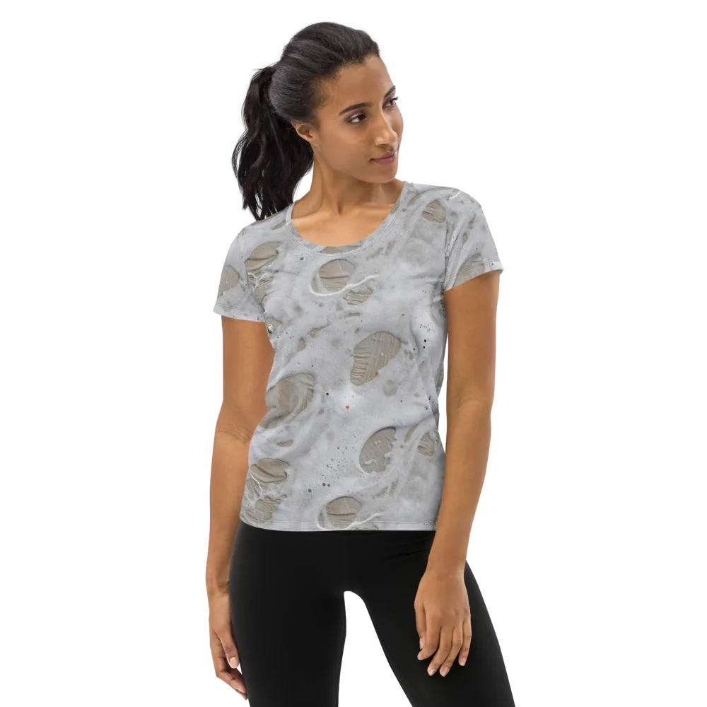 Moonstone Foam on Women's Athletic T-Shirt — Front