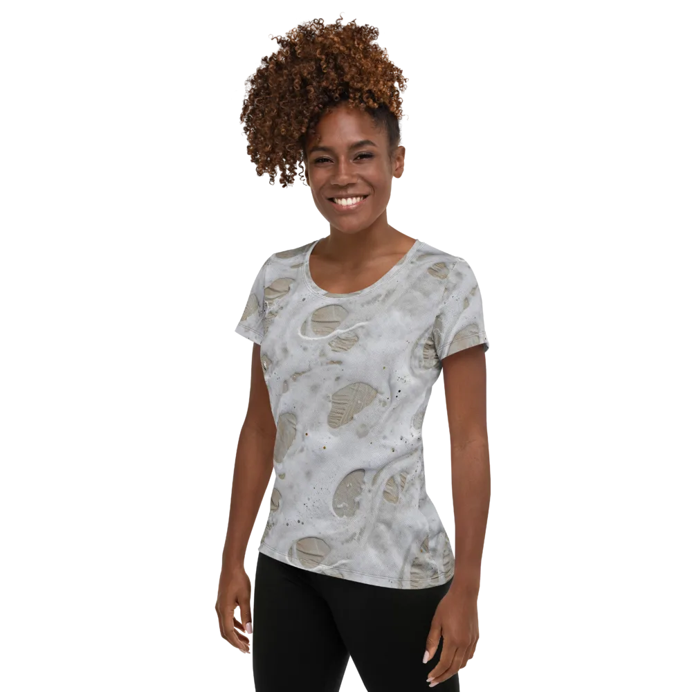 Moonstone Foam on Women's Athletic T-Shirt — Left