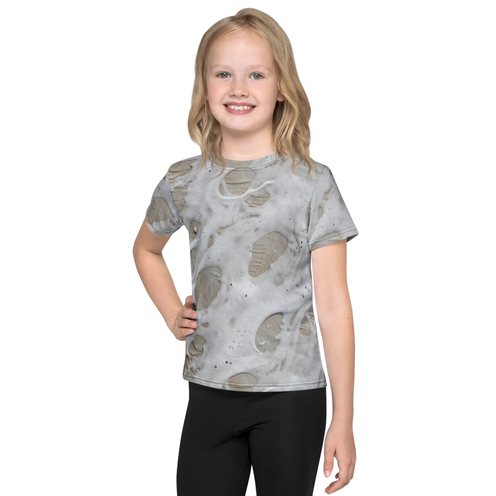 Moonstone Foam on Kids Crew Neck T-Shirt — Front